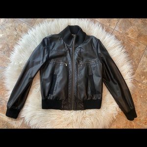 BDG Faux Leather women’s bomber jacket